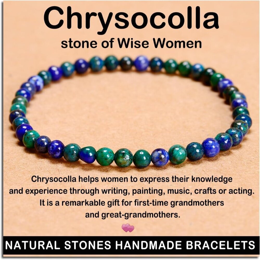 Handmade Gemstone Stretch Elastic Bracelet Crystal Healing Reiki Nature's Beauty